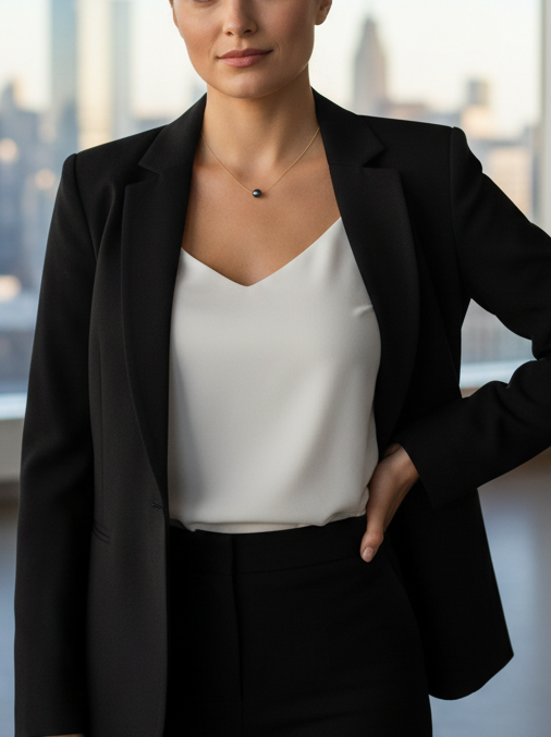 Collier perles Tahiti or jaune 9K – vue 3 | Perlinea Kenvia