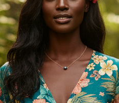 Collier perles de Tahiti 8-9mm or jaune 9K – vue 4 | Perlinea Kenvia