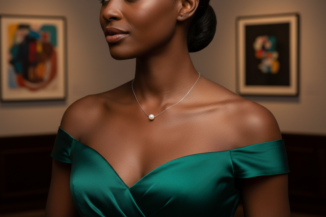 Collier perle rose eau douce argent 925 – vue 6 | Perlinea Kenvia