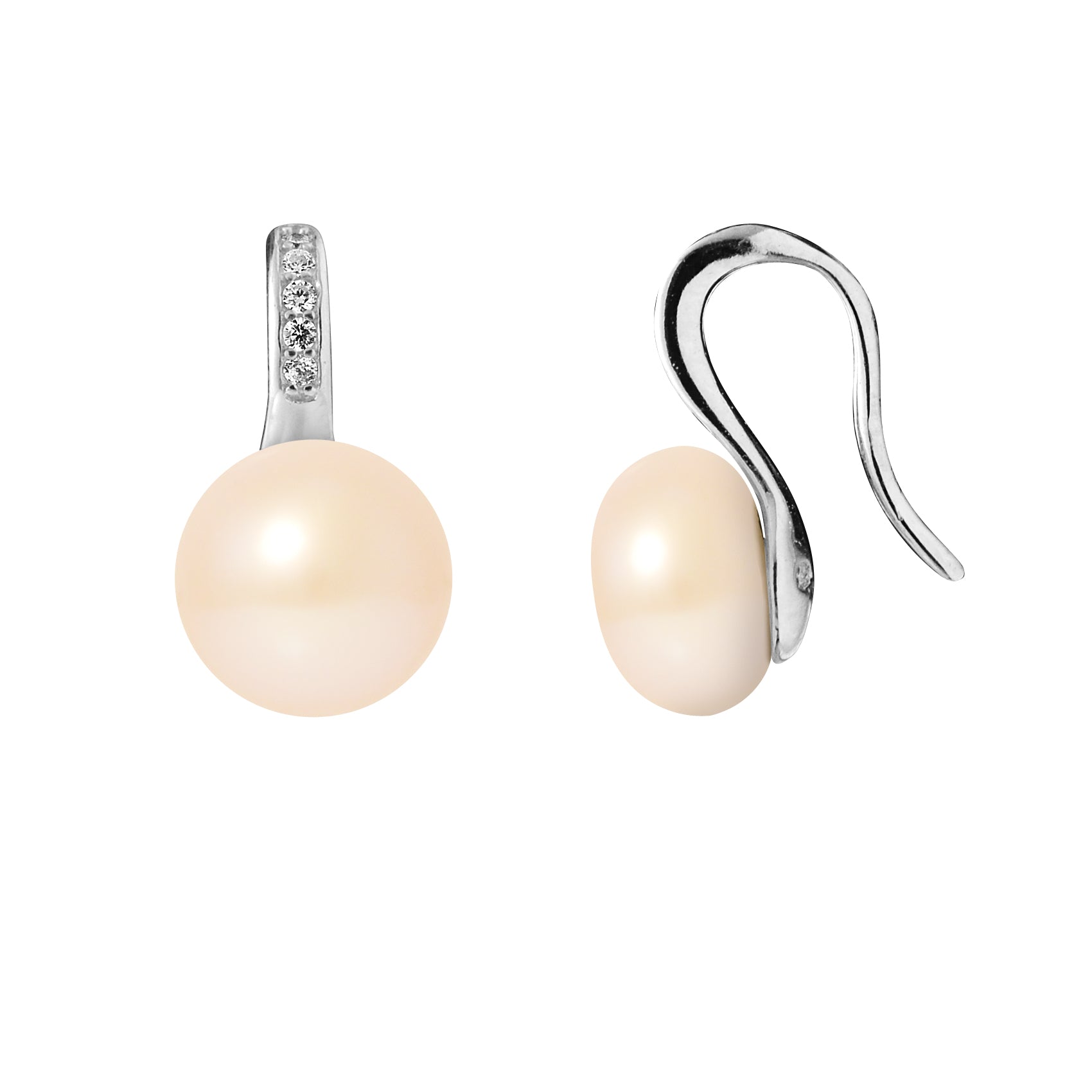 Boucles d'oreilles perles eau douce rose – écrin prestige Kenvia