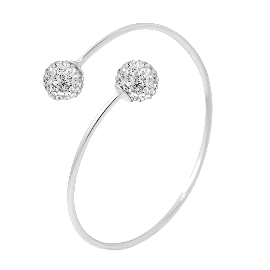 Bracelet TOI & MOI Pure White argent 925 avec cristaux blancs 10 mm – vue produit fond blanc - kenvia