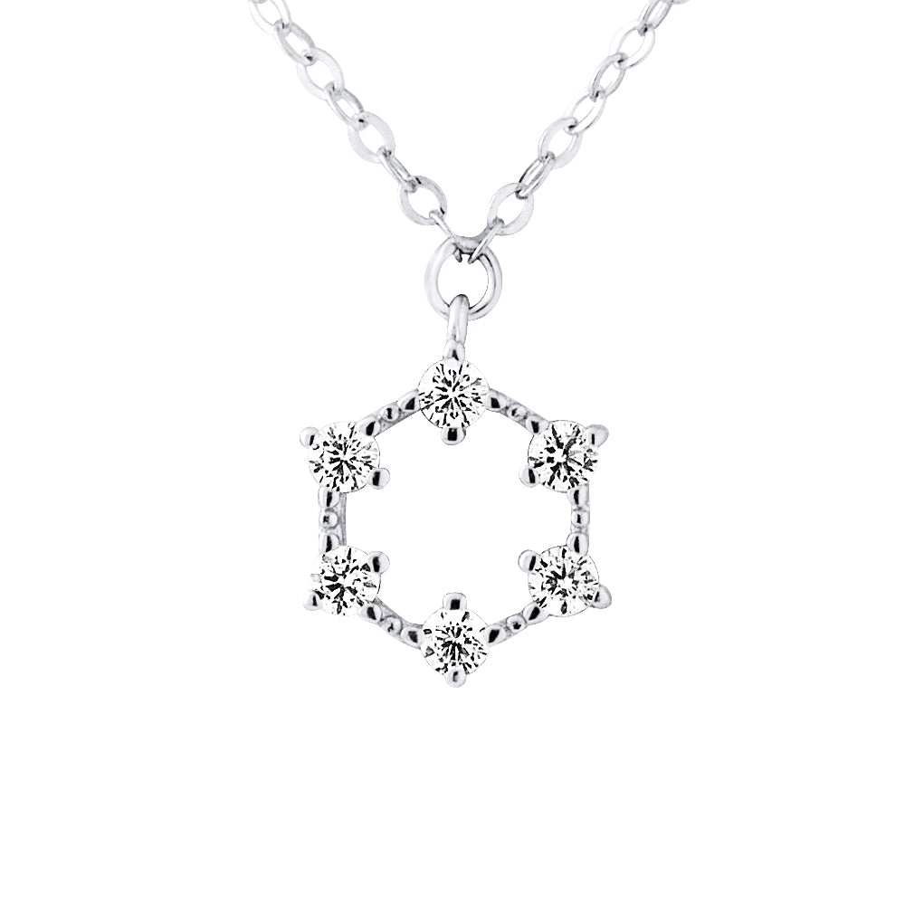 Collier CERCLE en argent 925 et oxydes de zirconium – vue principale
 | kenvia