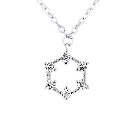 Collier CERCLE en argent 925 et oxydes de zirconium – vue principale
 | kenvia