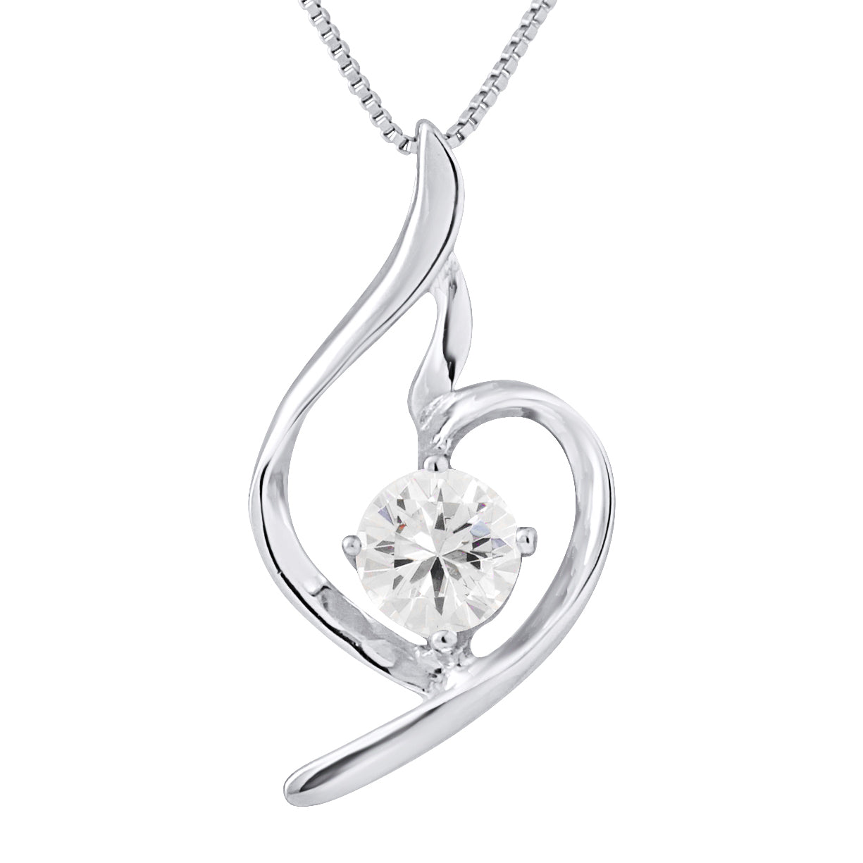 Collier en argent 925 avec oxyde de zirconium – vue principale | kenvia