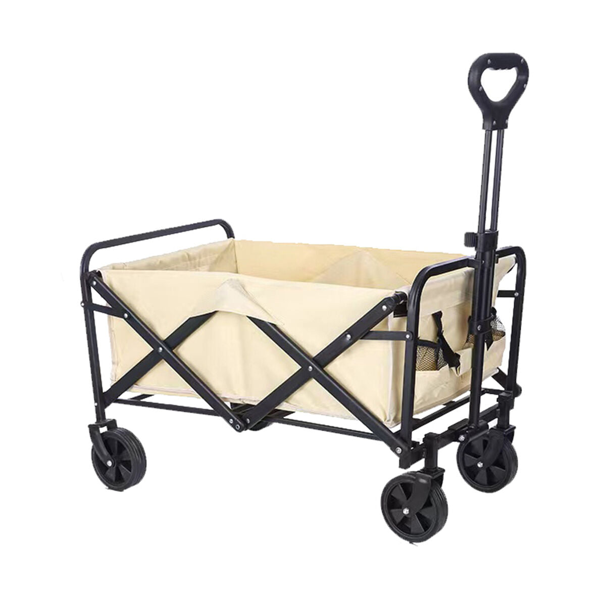 Chariot de plage pliable Marbueno beige 4 roues multifonction – vue principale | Kenvia