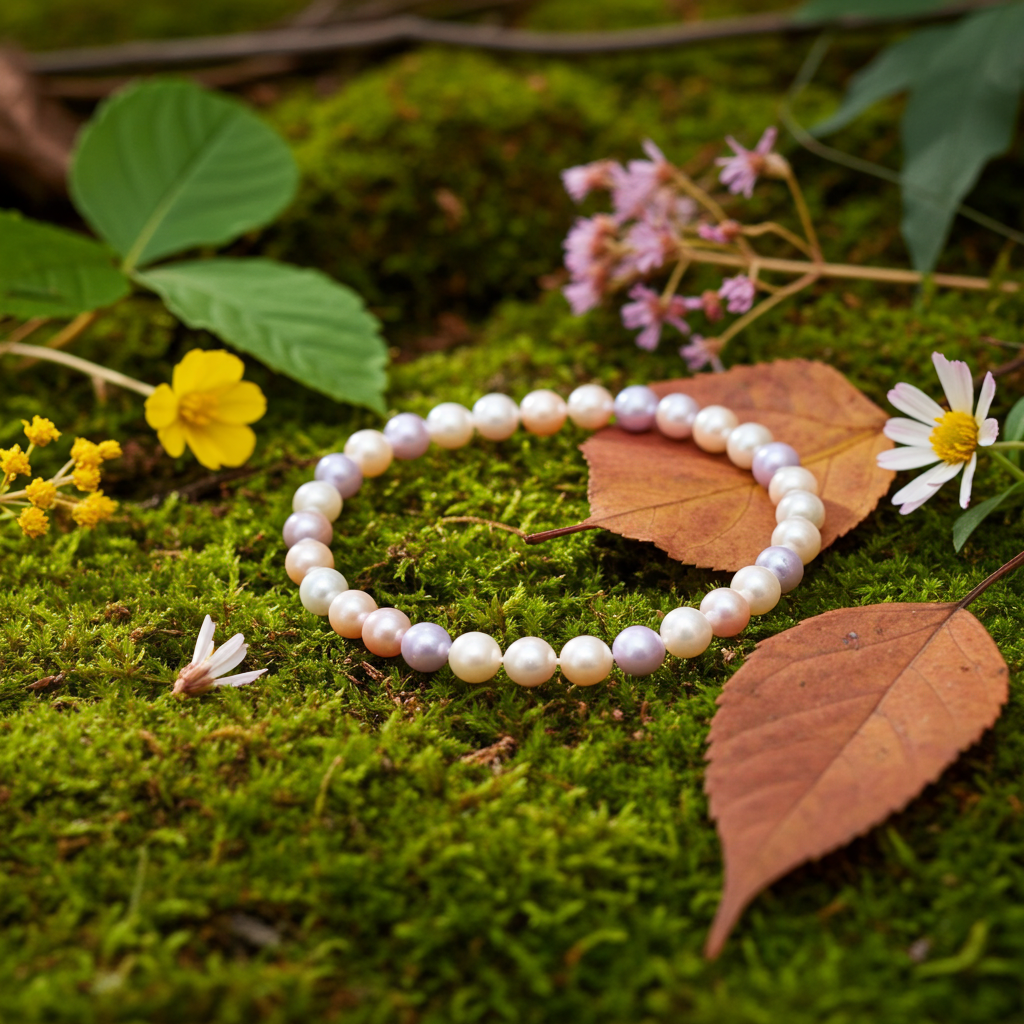 Bracelet perles multicolores eau douce 5-6mm – vue 2 bijou femme | Perlinea kenvia