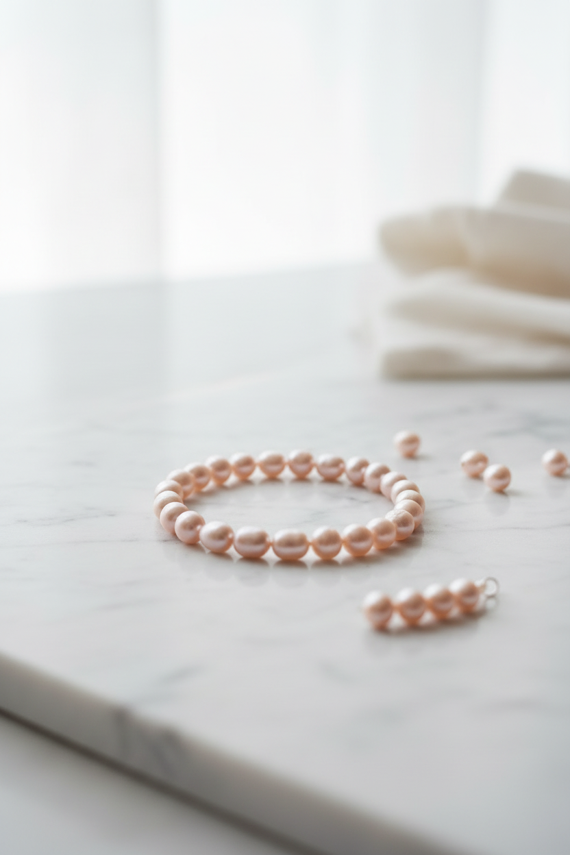 Bracelet perles de culture rose Perlinea – vue Pinterest bijou femme